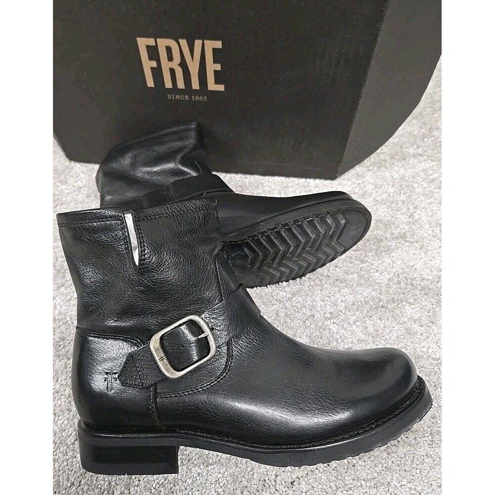 Frye Veronica Leather‎ Ankle Booties Black Women’s Size 6.5 NWB